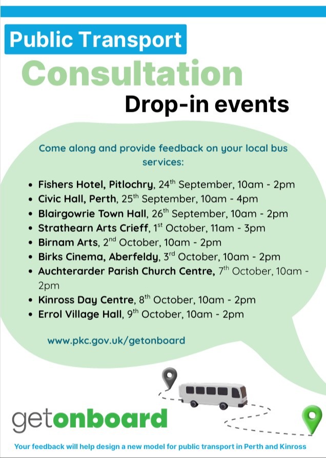 Public Transport Consultation Drop - in events