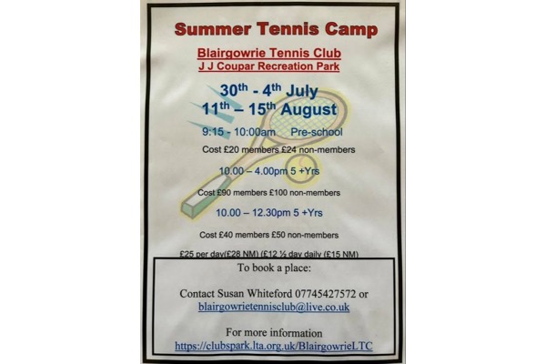 Summer Tennis Camp - Blairgowrie Tennis Club