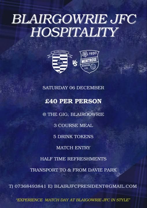 Blairgowrie JFC Hospitality