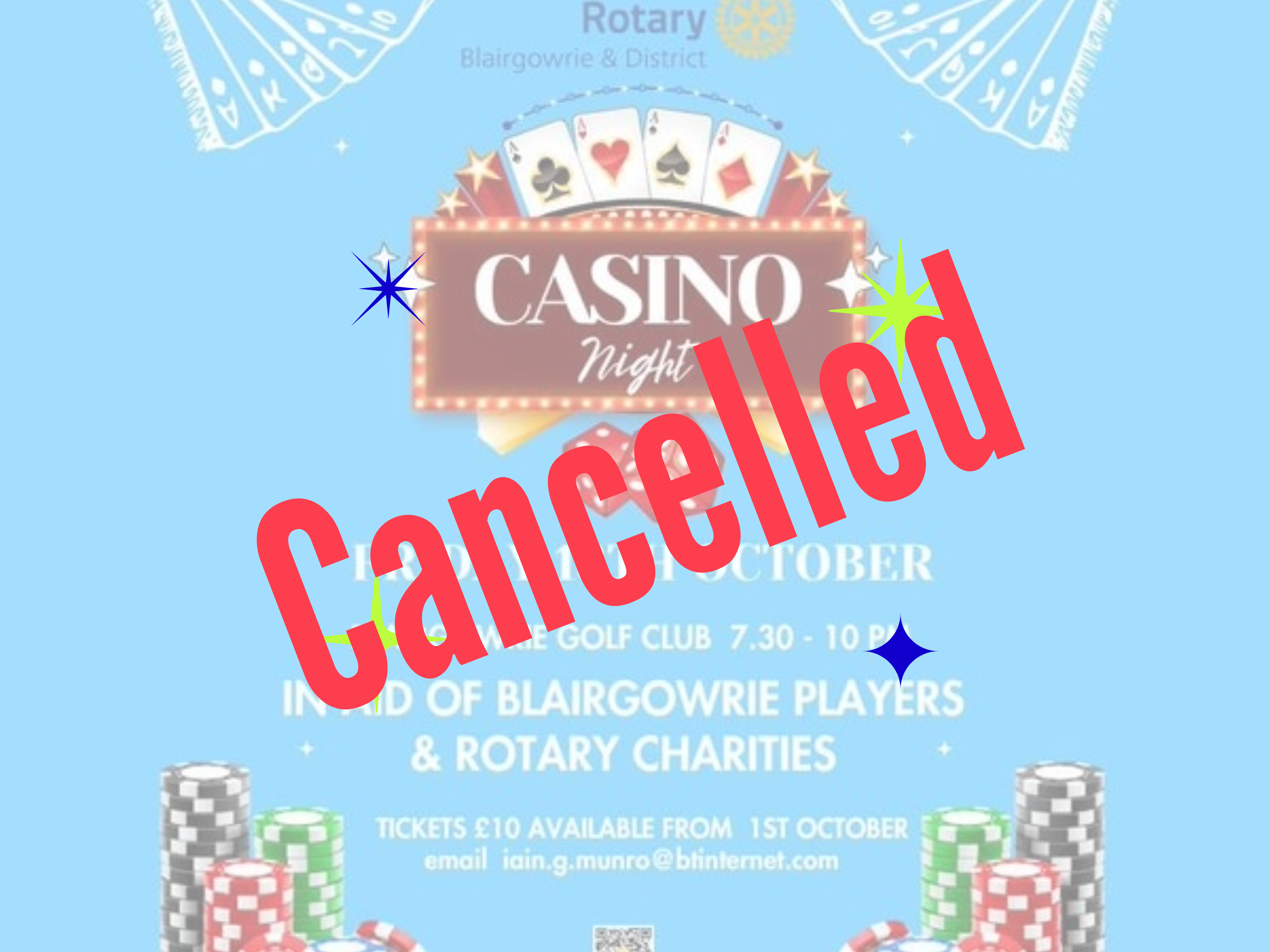 **Cancelled** Rotary Casino Night