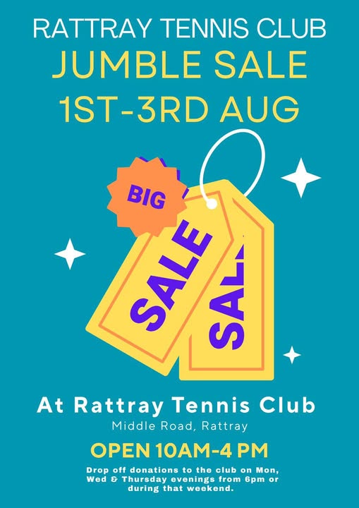 Jumble Sale - Rattray Tennis Club