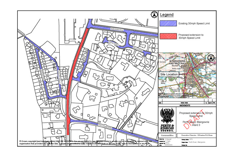 A93 Perth Road - 30mph Speed Limit Extension by Lidls A93 Perth Road - 30mph Speed Limit Extension by Lidls