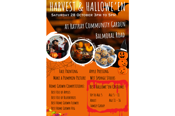 *** Cancelled *** - Harvest & Halloween Festival - Rattray Community Garden