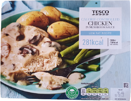Tesco Chicken In Mushroom Sauce Calorie Controlled 370G (use by 23 Oct or freeze)