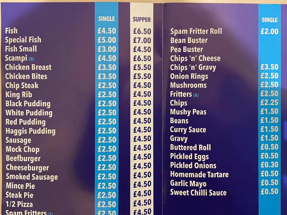 The Chippy Blairgowrie - will deliver, call 07732 055702
