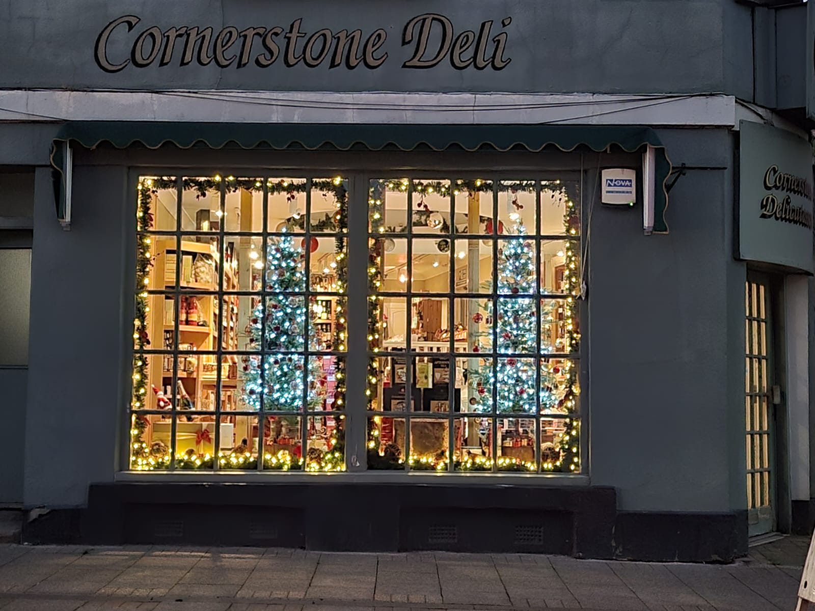 Cornerstone Deli festive window