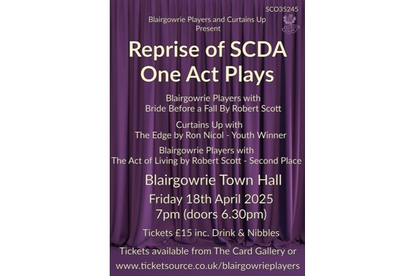 Blairgowrie Players and Curtains Up present Reprise of SCDA One Act Plays