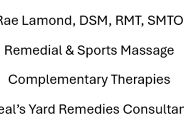 Rae Lamond - Remedial & Sports Massage, Complementary Therapistx